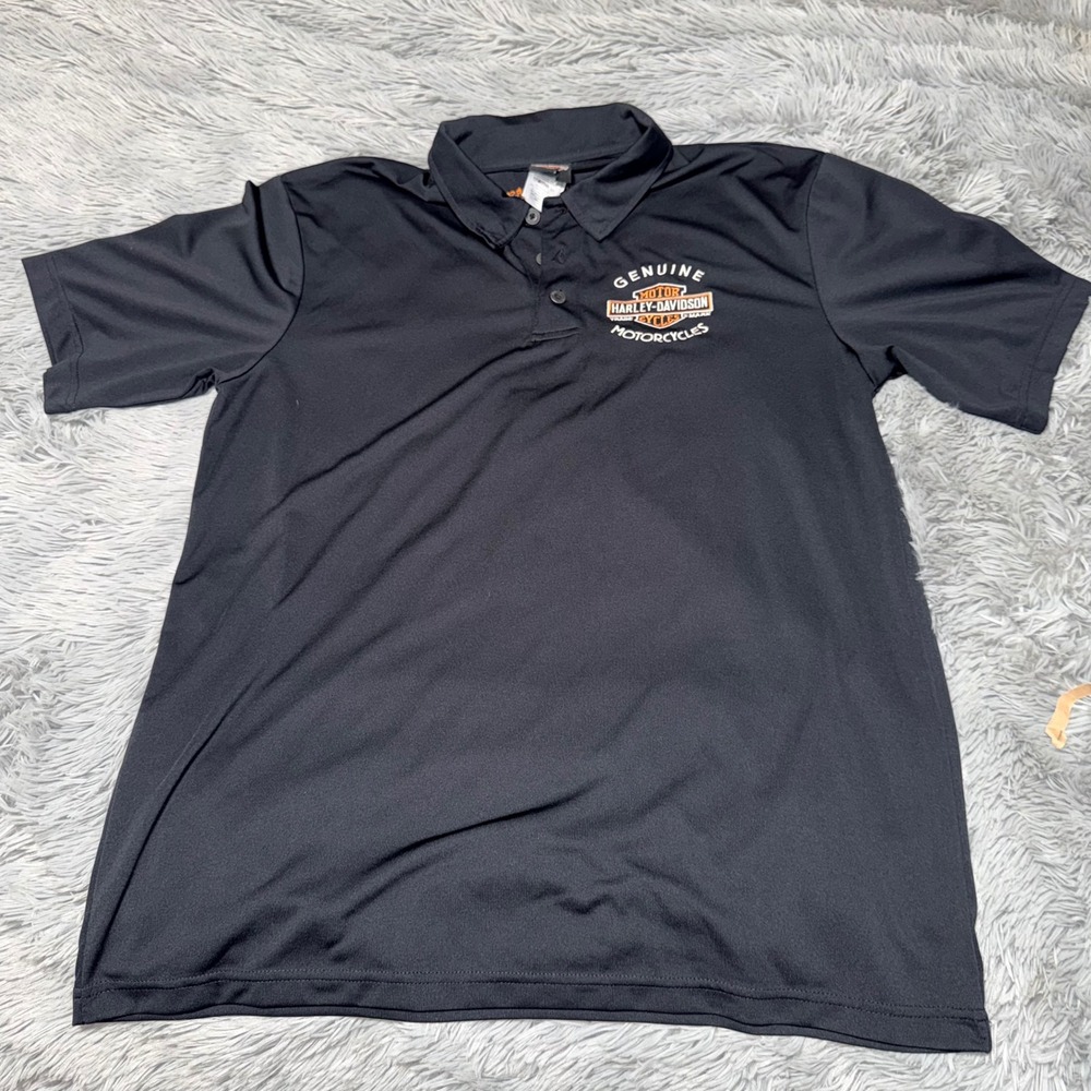 Harley Davidson Mens Black Performance Polo Shirt Smith Brothers TN Size L - Picture 5 of 7